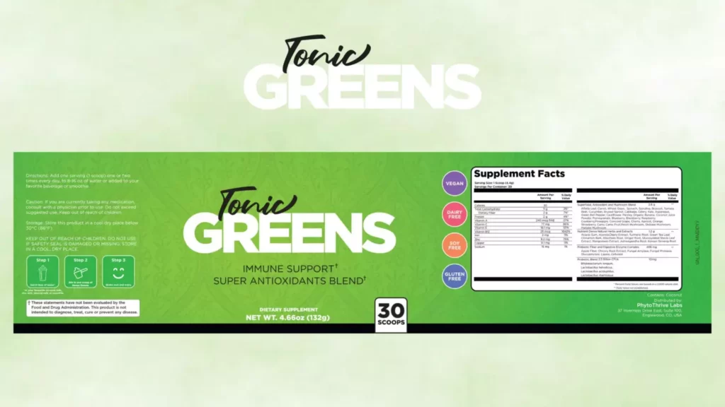 Tonic Greens supplements