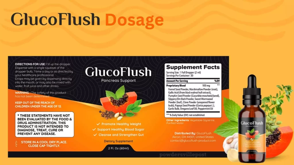 GlucoFlush Dosage