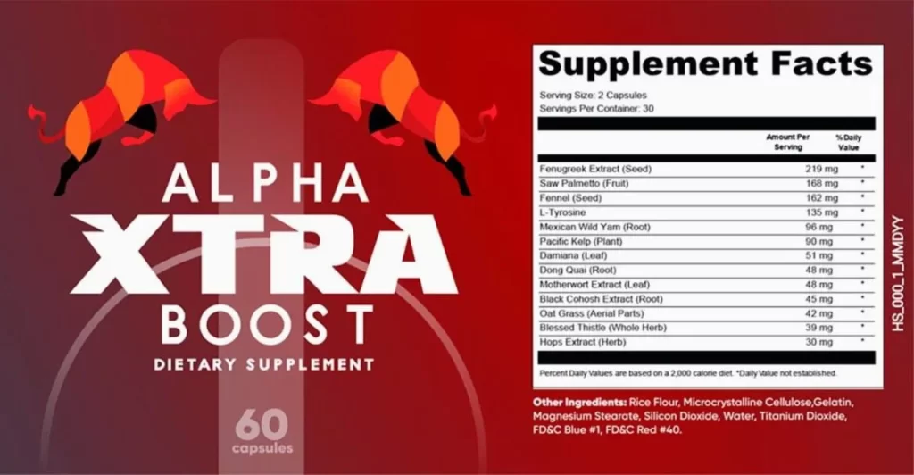 Alpha Xtra Boost Supplement Facts